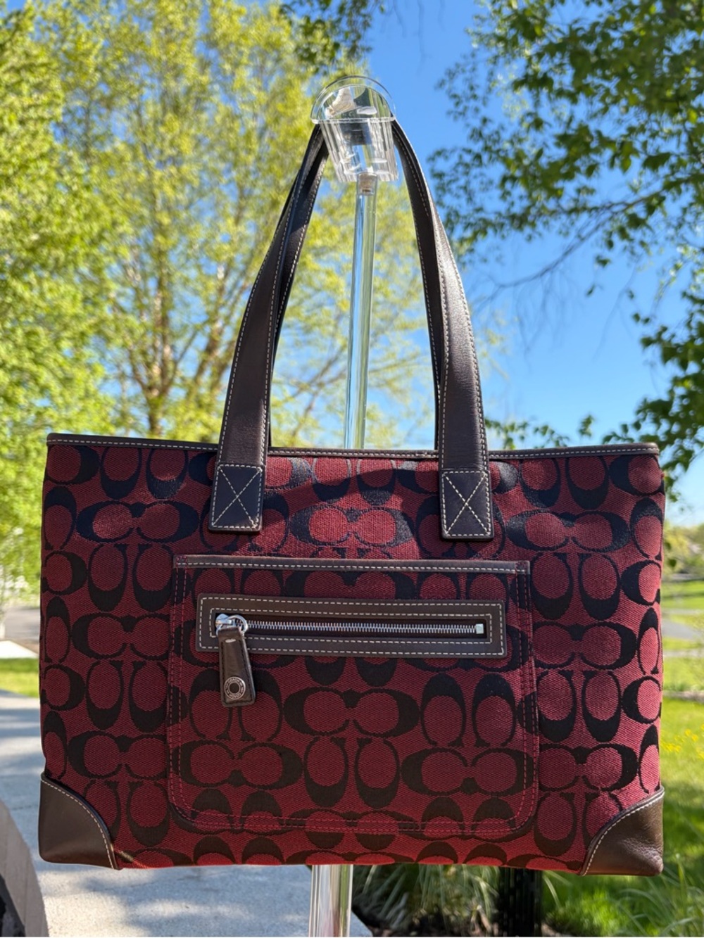 Vintage COACH Signature Slim Shoulder Tote EUCc